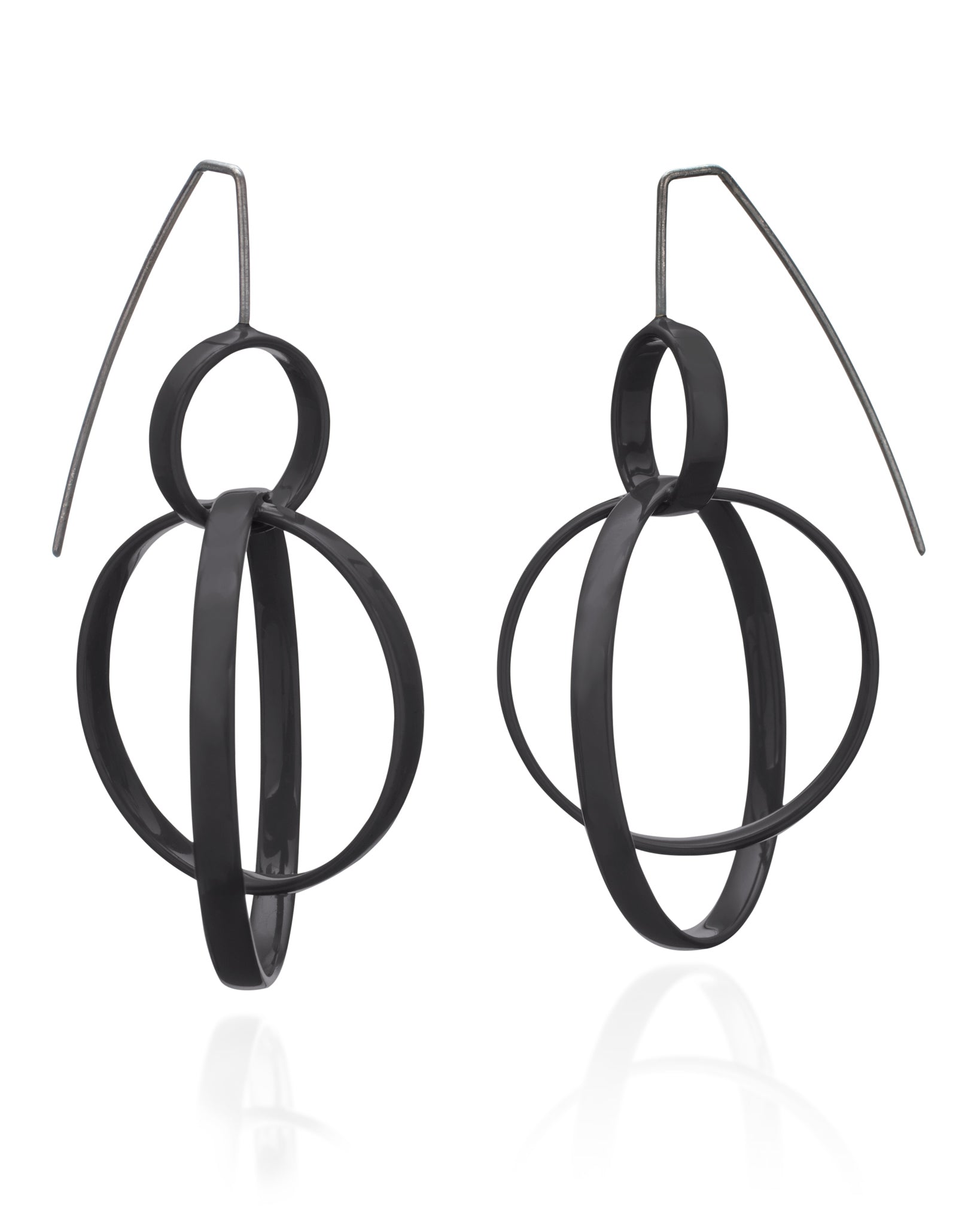 Black rodium polish stylish earrings / tops/ studs | Classy Missy by Gur
